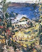 Lovis Corinth Walchensee, Landhaus mit Wascheplatz oil painting on canvas